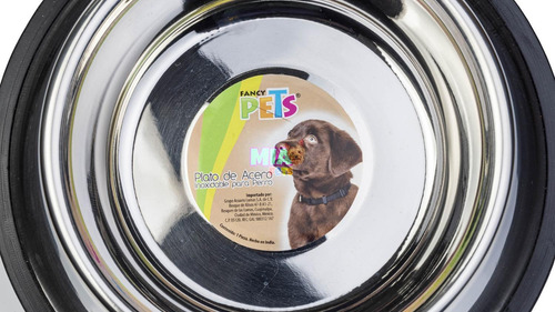 Imagen 5 de 6 de Plato De Acero Inoxidable Perros 24 Oz Fancy Antiderrapante