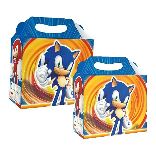 6x Cajas Sorpresa Tipo Sonic Box Papel Dulces Cumpleaños