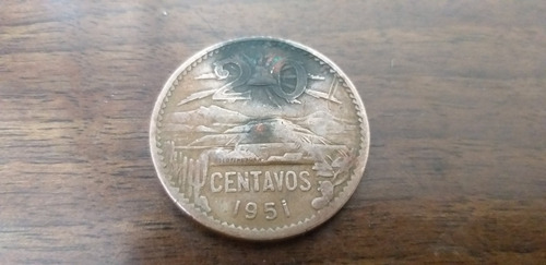 Mexico 20 Centavos De 1951.
