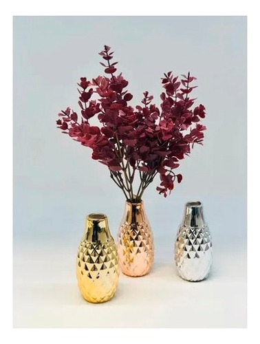 Imagen 3 de 5 de Adorno Florero Figura De Color Metalizado M1 - Sheshu Home