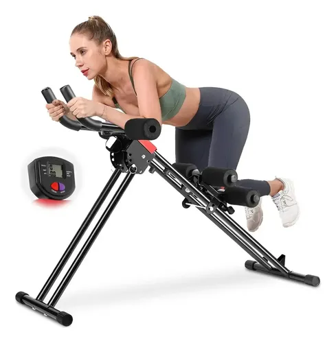 Máquina De Cintura Abdominal Portátil Com 5 Níveis De Ajuste Preto