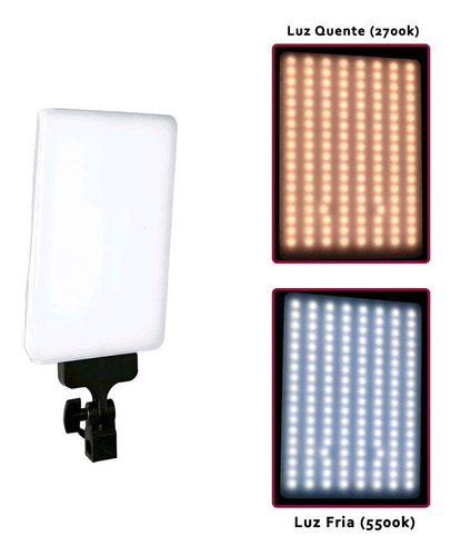 Iluminador De Painel Led Com Fonte 30w Para Foto E Filmagem
