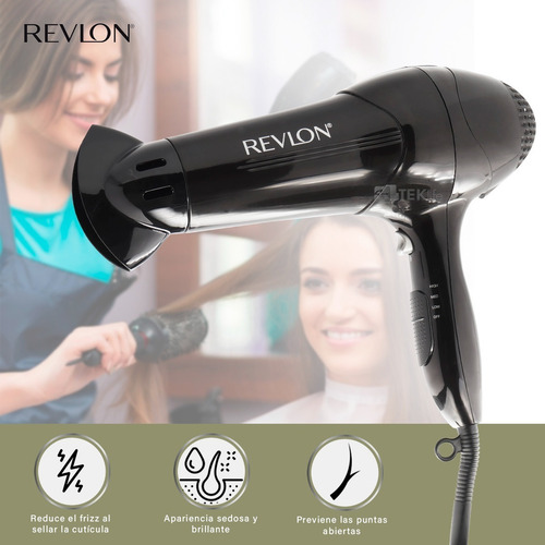 Secadora De Cabello Revlon Essentials Rv408 1875w Negra