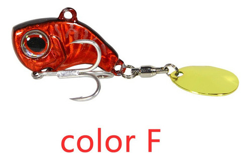 6pc 13g Metal Vib Isca De Pesca Isca Spinner Afundando Giran