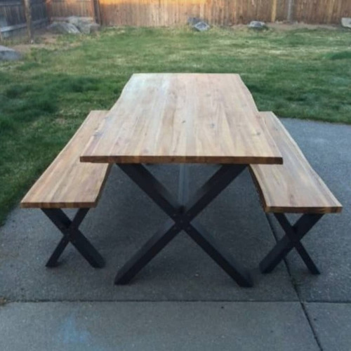 Imagen 1 de 7 de Mesa De Madera Estilo Industrial