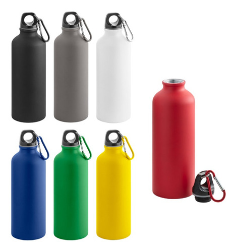 Kit 10 Garrafas Squeeze De Água Alumínio C/ Alça 540ml
