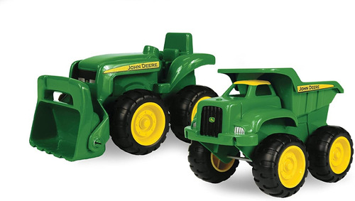 Tractor + Volqueta Juguete Original John Deere Verdes  