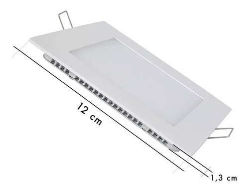 Imagen 7 de 10 de Panel Led 6w Embutir Plafon Cuadrado Blanco Spot Frio Calido