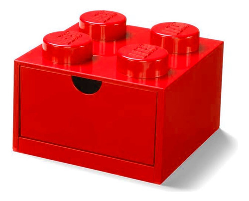 Lego Contenedor Cajon Desk 4 Bloque Apilable De Escritorio Color Rojo