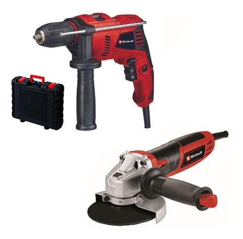 Kit Taladro Percutor + Galletera Esmeril Angular Einhell