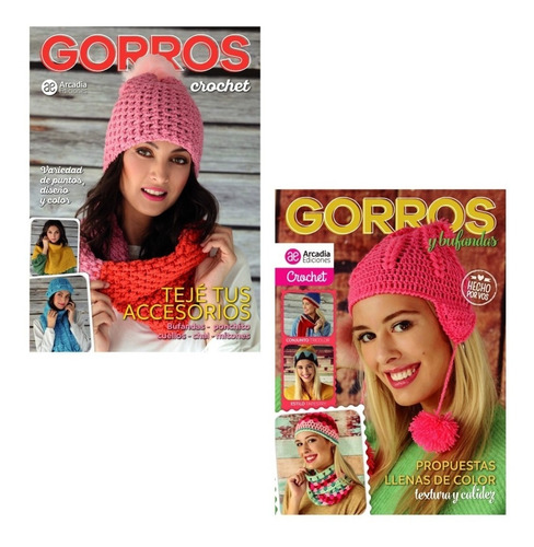 Revista Tejido Crochet Gorros Bufandas Accesorios Pack De 2