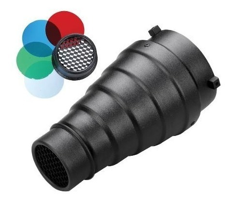 Imagen 10 de 10 de Snoot Visico Sn303 Filtro Color Iluminación Flash P/ Bowens