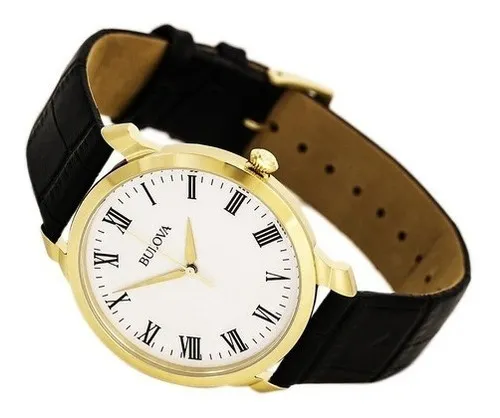 Reloj Clasico Para Hombre Bulova 97a123 Correa Cuero 41mm Color