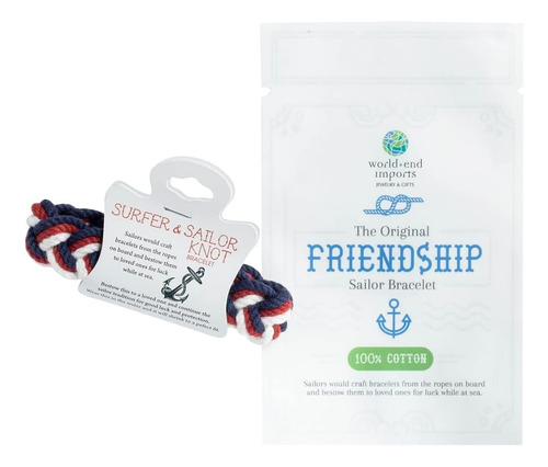 Pulsera Con Nudo Marinero De Algodón De World End Imports (p