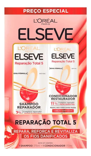 Elseve Kit Reparação Total 5 Shampoo + Condicionador