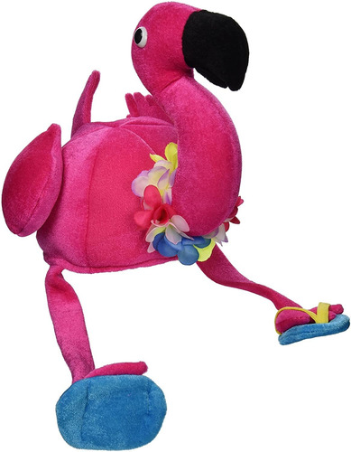 Plush Flamingo Sombrero Accesorio De Fiesta (1 Count) (1/pkg