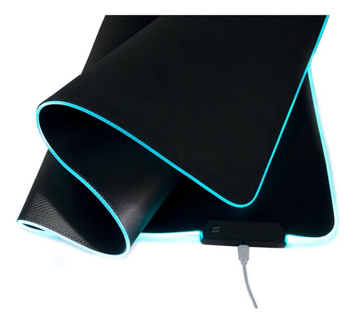 My Tapete Gamer Color Negro Con Luz Rgb Para Mouse 90 X 40