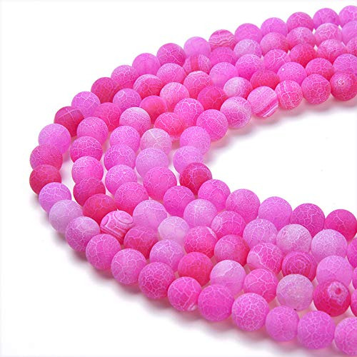 Pltbeads Hermosas Cuentas Sueltas De Agata Esmerilada Rosa D