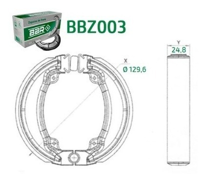 Zapata Honda Cg 125 83-99 (delantera)  Xlr250  R // Global Sales