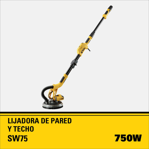 Lijadora De Pared Y Techo 750w Stanley Sw75-b2c Color Amarillo