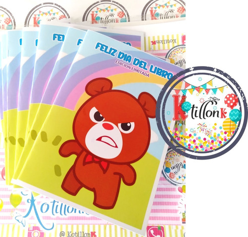 Libros Para Colorear Souvenir  Oso Gruñon  Personalizados