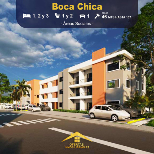 Proyecto De Apartamentos De 1, 2 Y 3 Hab.  En Boca Chica