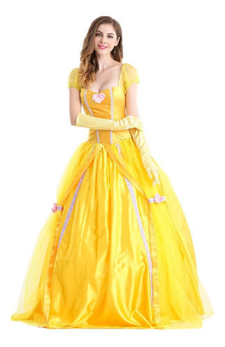 Vestido De La Princesa Bella Y La Bestia De Halloween