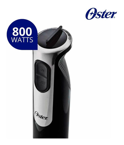Batidora De Inmersion Stick Mixer Oster 2802 Con Vaso 800w Color Negro