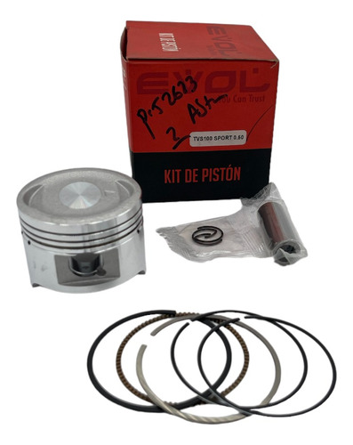 Kit Piston Tvs-100-sport///0.50///evol-envios Gratis