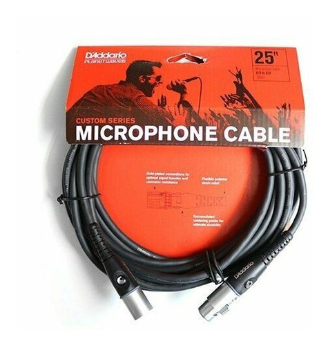 Imagen 5 de 10 de Cable Para Micrófono 7,62m Canon-canon Xlr Daddario Pw-m-25