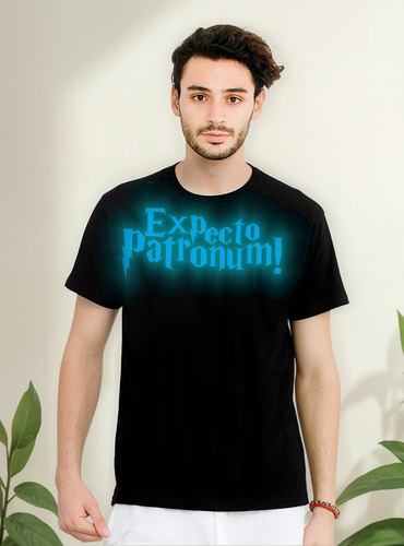 Playera Hombre Harry Potter Expecto Patronum Brillaoscuridad