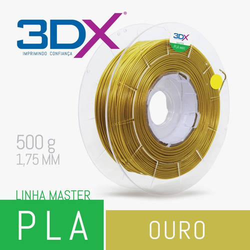 Imagem 2 de 6 de Filamento Pla 1,75 Mm | 500g | Ouro