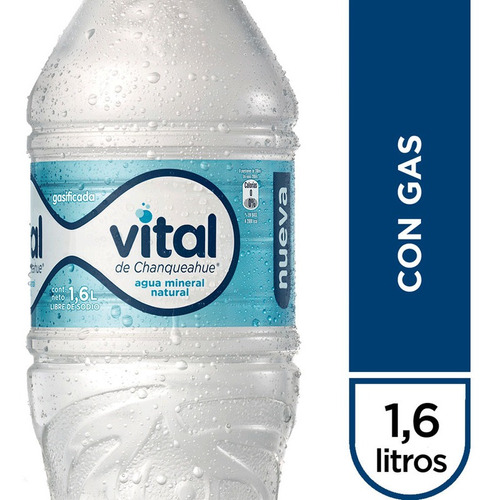 Agua Mineral Con Gas  Vital 1.6 Lt(1uni)super