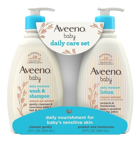 Aveeno Baby Daily Care Set Wash & Shampoo + Lotion Importado