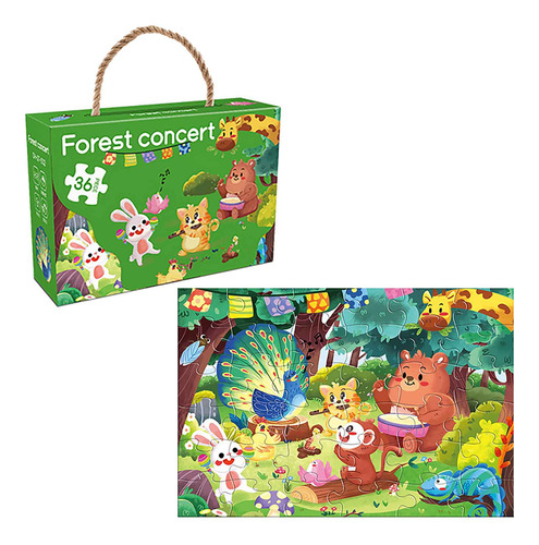 Caja De Regalo De Papel Con Forma De Rompecabezas Para Niños