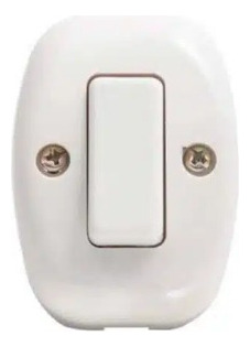 Interruptor Oval Generico Blanco. Pul-04 (3 Unid)