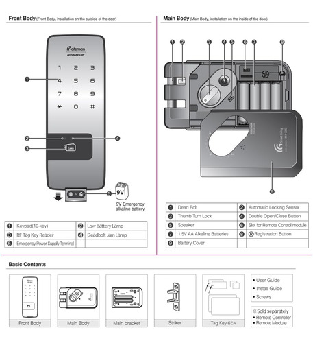 Gateman Assa Abloy G -touch Digital Vertibolt Rim Lock - Cue