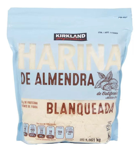 Harina De Almendra Sin Gluten Kirkland 1.3kgs