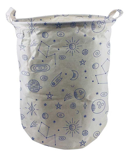 Imagen 3 de 4 de Cesto De Ropa Sucia Plegable De Tela Redondo Con Asas Org022