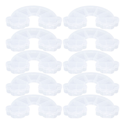 Almacenamiento Transparente En Forma De Arcoíris, 10 Unidade