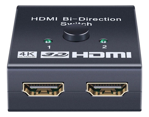 Chaveador Swither Seletor Hdmi 2x1 Divisor Splitter Hdmi 1x2