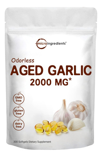 Ajo Garlic 2000mg  De Liberacion Rapida Antioxidante 300 Sof