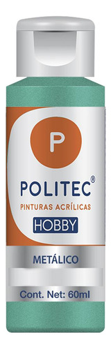 Pintura Acrílica Metálica Línea Hobby Politec Color Verde No 533