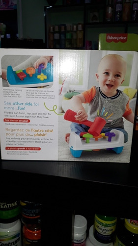 Imagen 2 de 2 de Banco De Actividades Doble Cara Fisher Price Tap&turn +12m