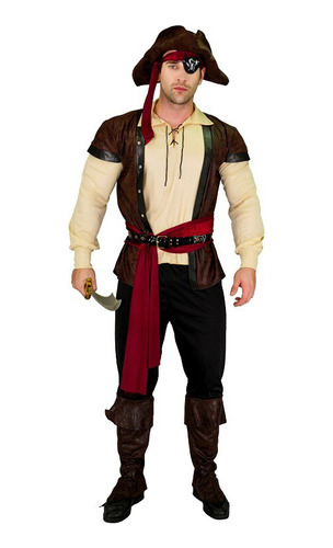 Set De Disfraz Cos Costume De Capitán Jack Sparrow Para Homb