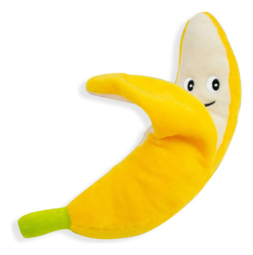 Juguete De Peluche Para Mascota Banana Con Sonido Color Amarillo