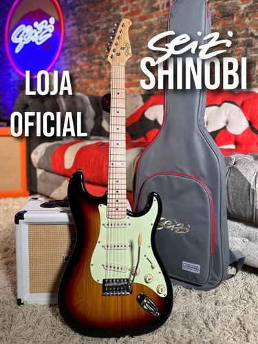 Guitarra Seizi Vintage Shinobi Ash Sss  Sunburst Maple
