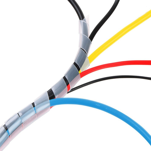 Imagen 2 de 6 de Manguera Espiral Para Cable 1/2''12mm Por10metros,traslúcido