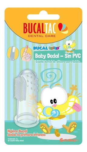 Bucal Tac Gaturro Baby Dedal Cepillo Dental Bebes Silicona Color Blanco