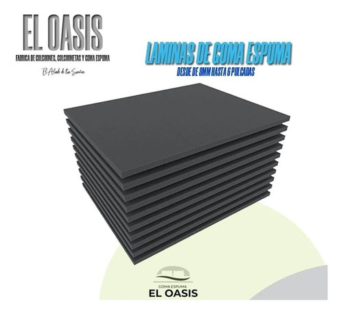 Goma Espuma Gris Lamina 100x195 8mm El Oasis